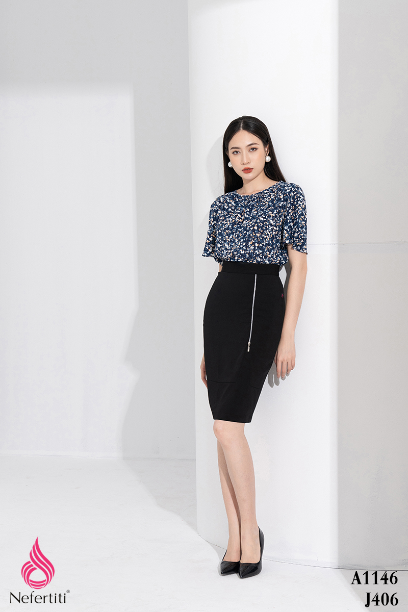 1A1146 - ÁO SƠ MI HỌA TIẾT HOA NHÍ