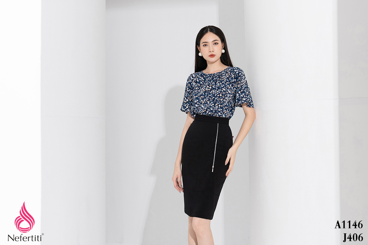 1A1146 - ÁO SƠ MI HỌA TIẾT HOA NHÍ