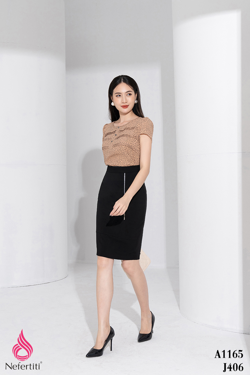 1A1165 - ÁO SƠ MI CHẤM BI