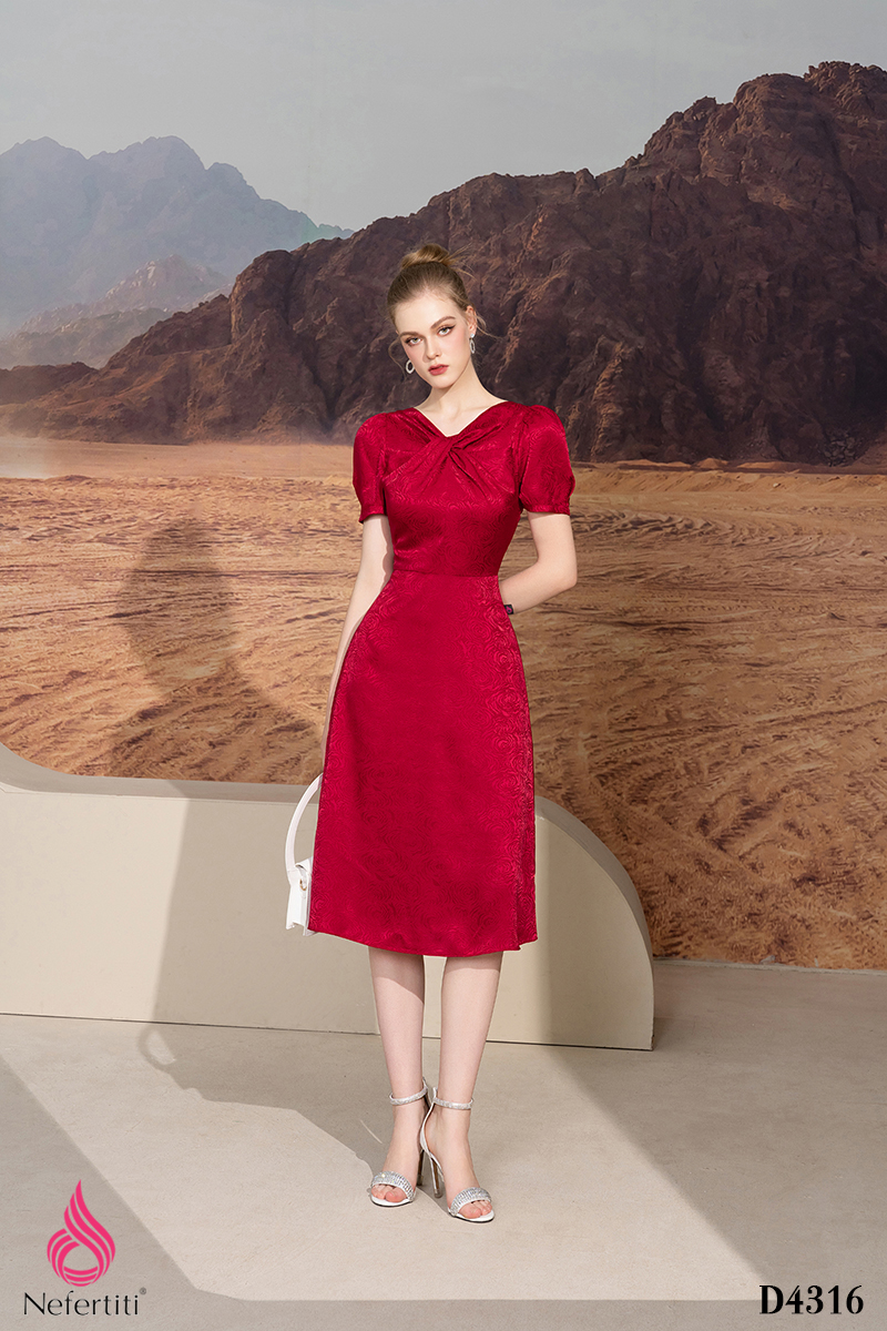 1D4316 - ĐẦM XẾP NHÚN NGỰC CÁCH ĐIỆU