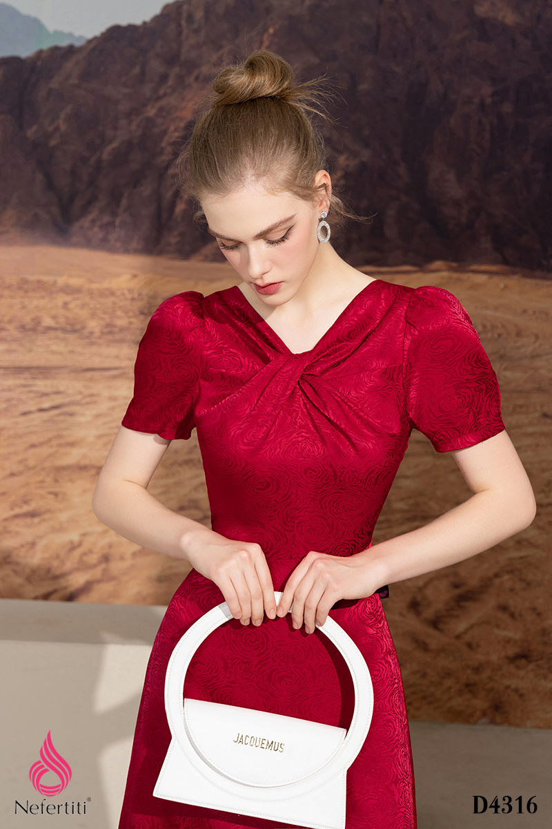 1D4316 - ĐẦM XẾP NHÚN NGỰC CÁCH ĐIỆU