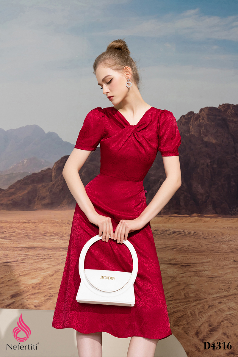 1D4316 - ĐẦM XẾP NHÚN NGỰC CÁCH ĐIỆU