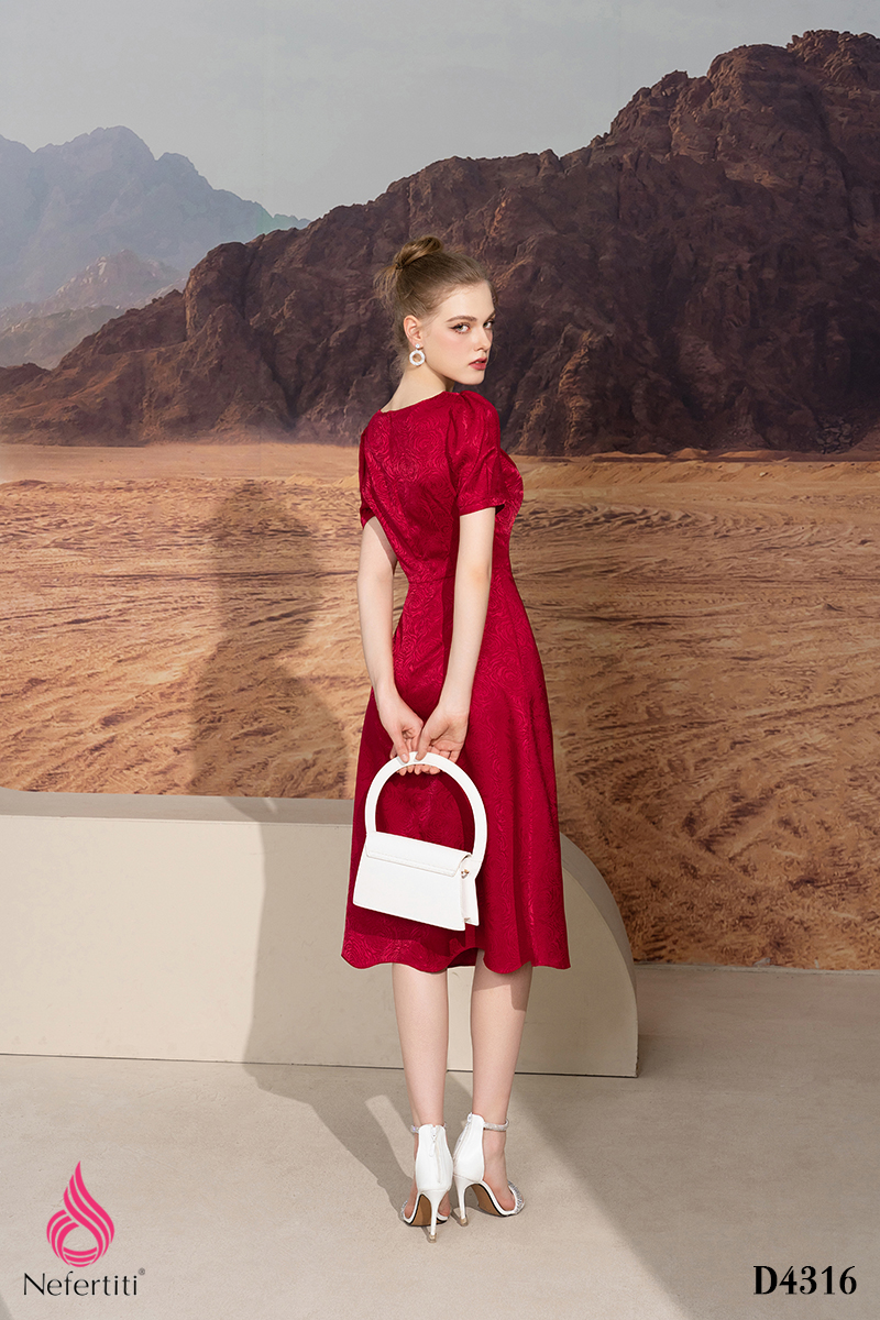 1D4316 - ĐẦM XẾP NHÚN NGỰC CÁCH ĐIỆU