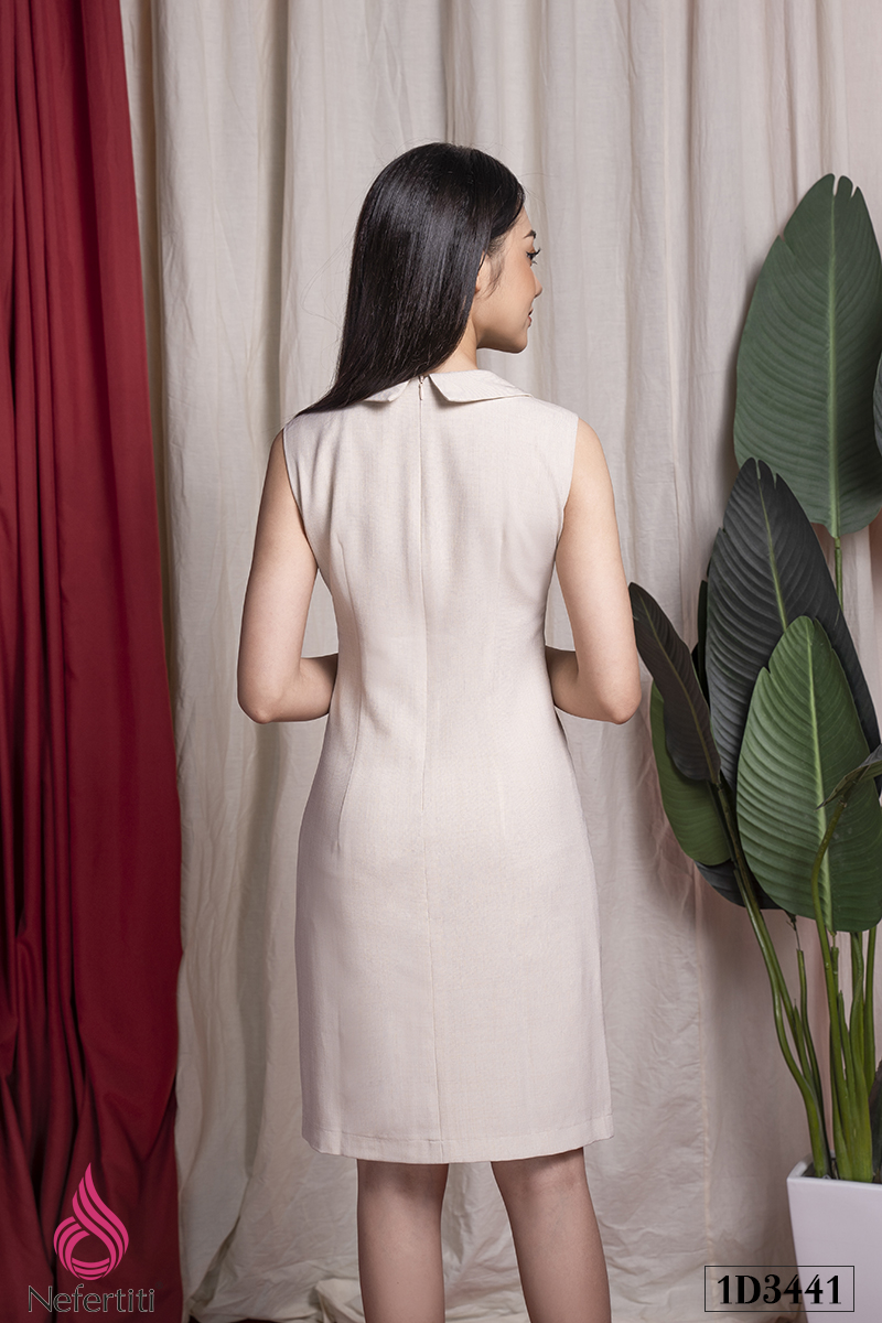 1D3441 - ĐẦM CỔ VEST DÁNG ÔM