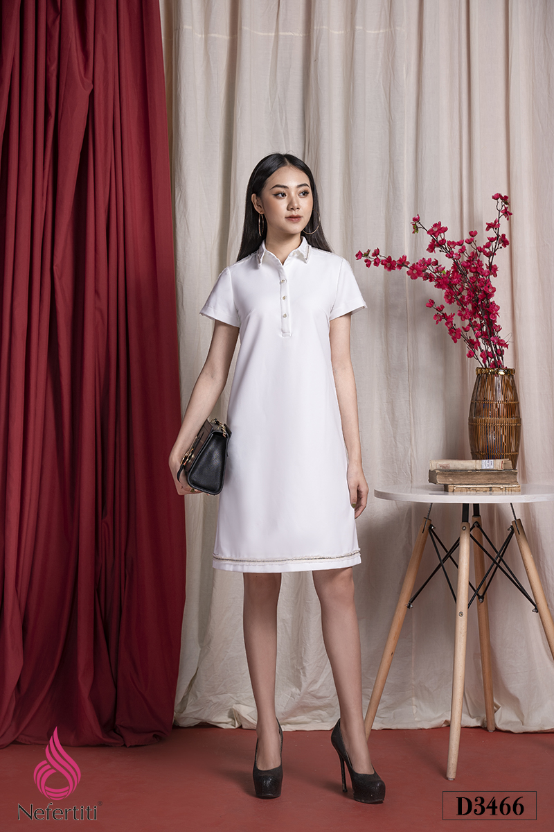 1D3466 - ĐẦM POLO TRẮNG