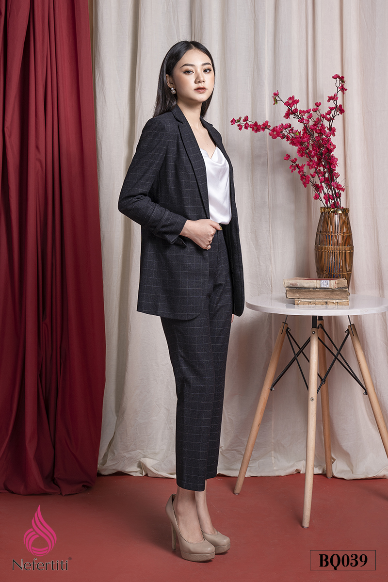 3BQ039 - BỘ ÁO VEST + QUẦN ÂU ỐNG ĐỨNG THANH LỊCH