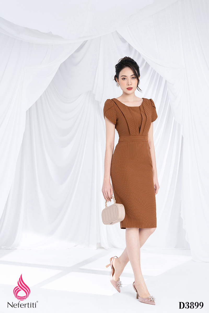 3D3899 - ĐẦM ÔM TAY BỒNG HỌA TIẾT KẺ