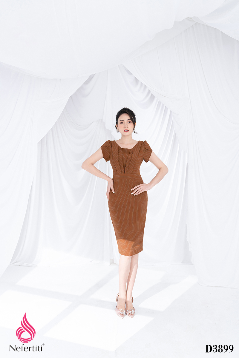 3D3899 - ĐẦM ÔM TAY BỒNG HỌA TIẾT KẺ