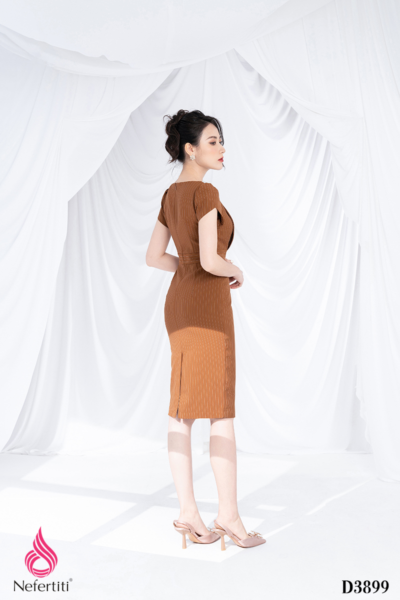 3D3899 - ĐẦM ÔM TAY BỒNG HỌA TIẾT KẺ