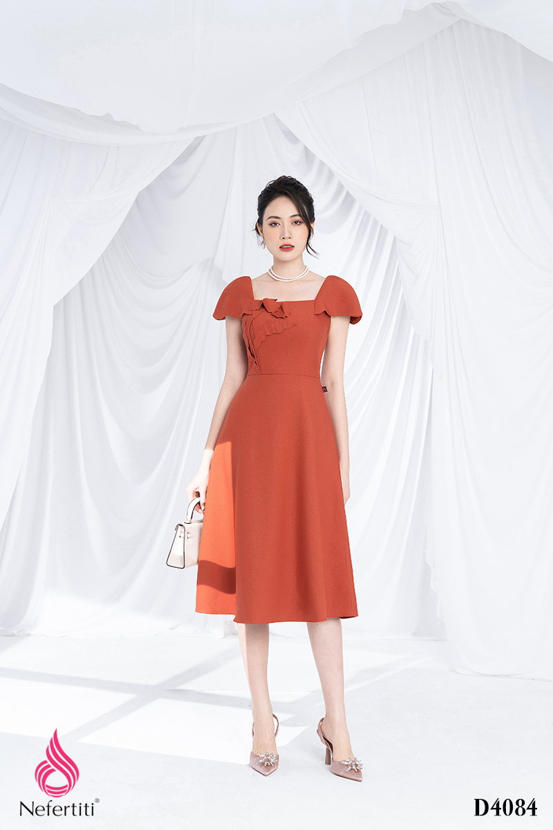 Váy Ngắn Tay Cổ Vuông Công Chúa - Đầm Xòe Tiểu Thư Màu Hồng VD071 | Shopee  Việt Nam