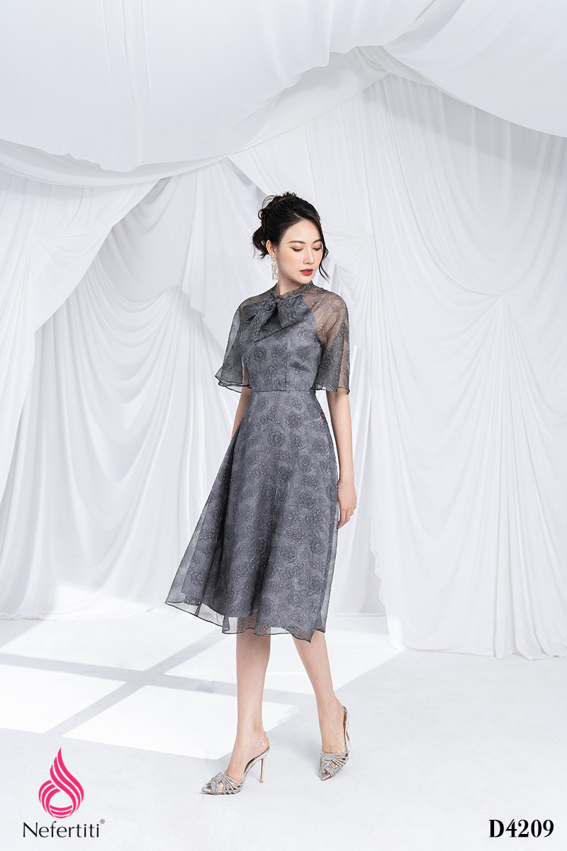 3D4209 - ĐẦM VOAN DÁNG XÒE