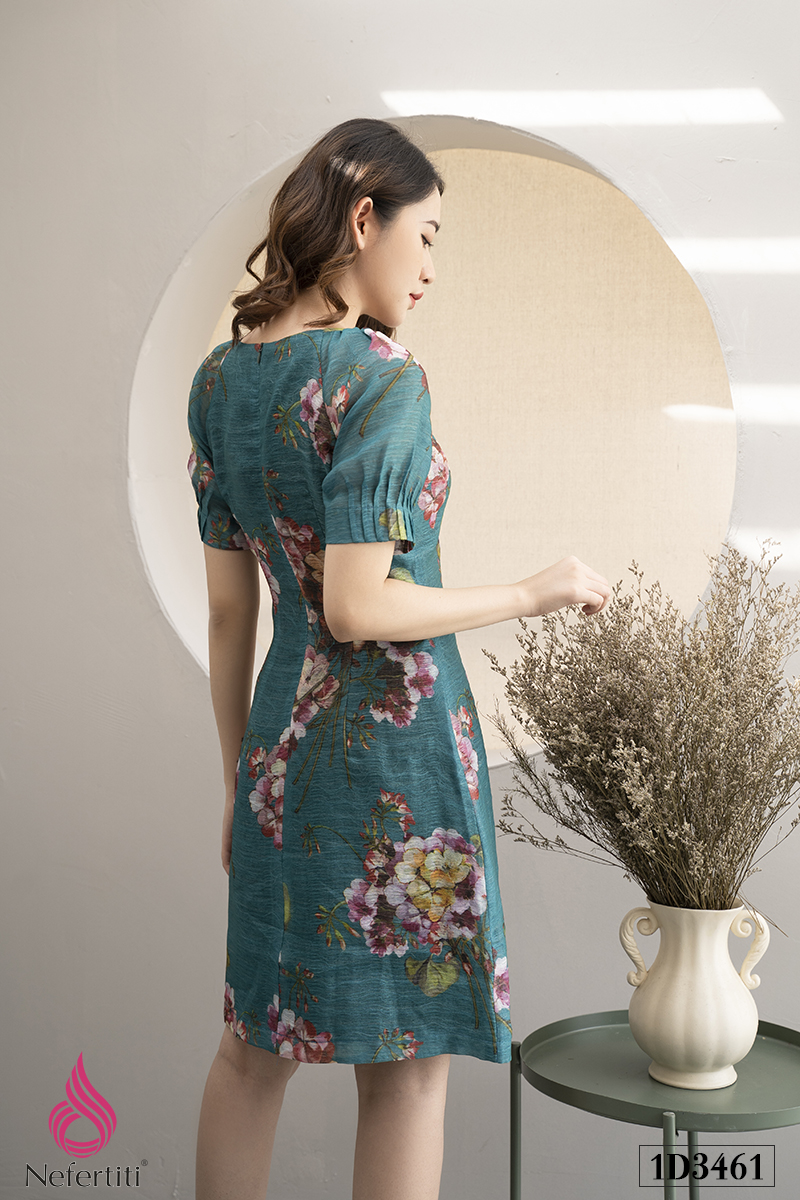 1D3461 - ĐẦM HỌA TIẾT HOA