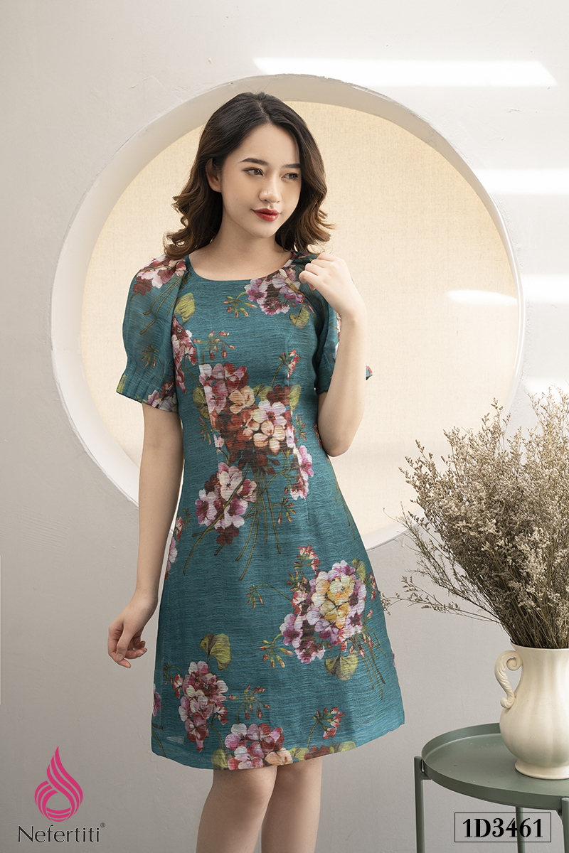 1D3461 - ĐẦM HỌA TIẾT HOA