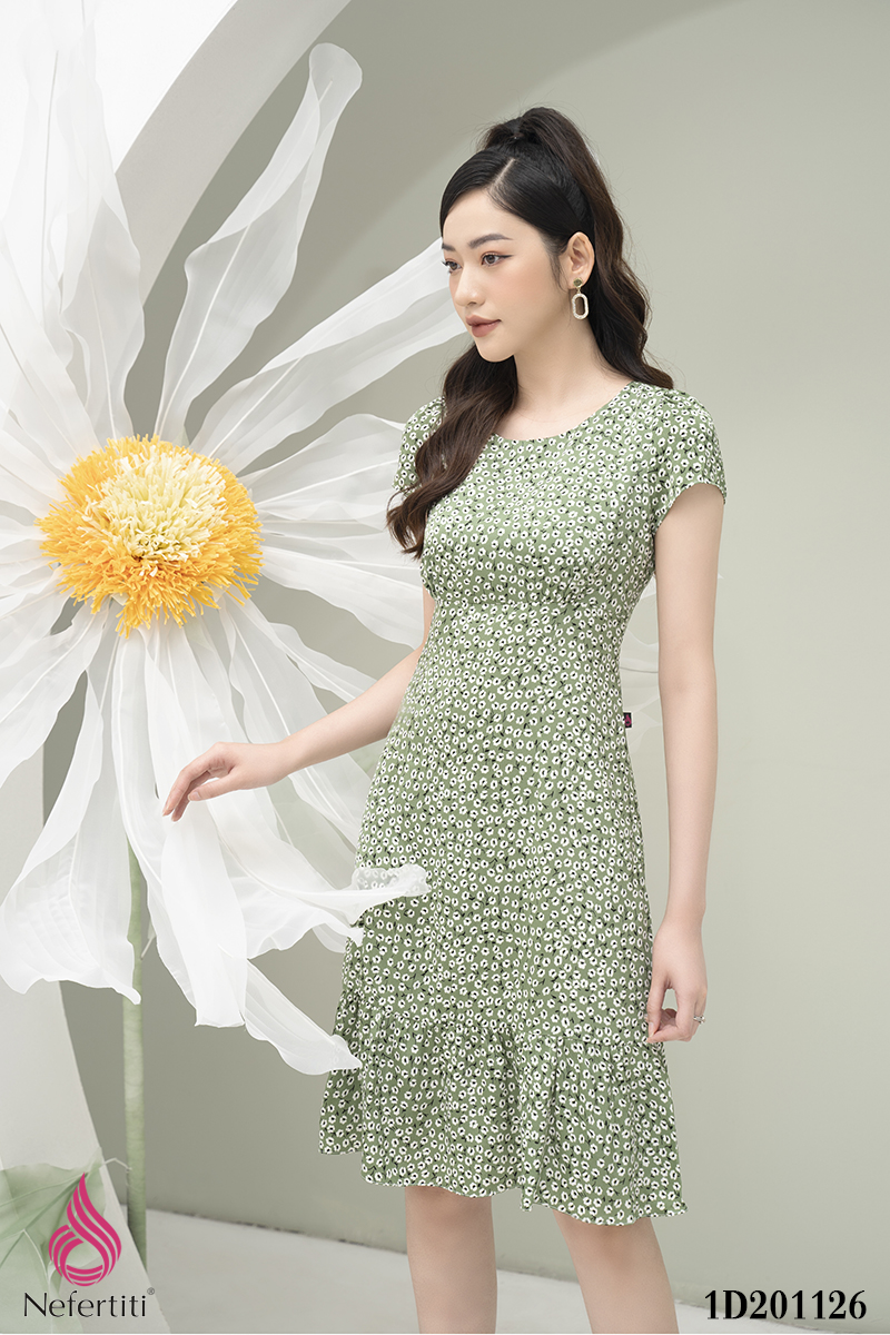 1D201126 - ĐẦM HOA NHÍ ĐUÔI CÁ