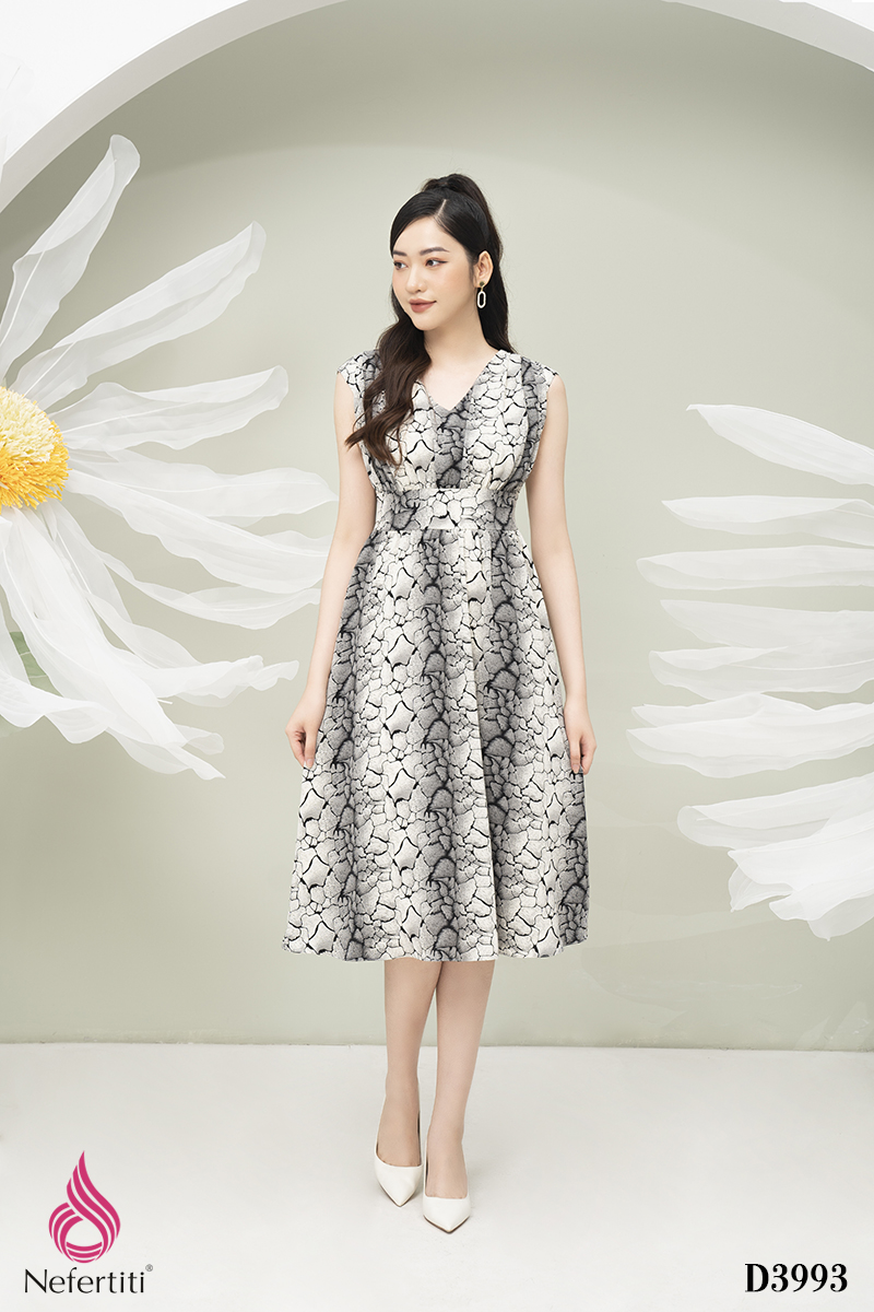 1D3993 - ĐẦM LỤA HỌA TIẾT