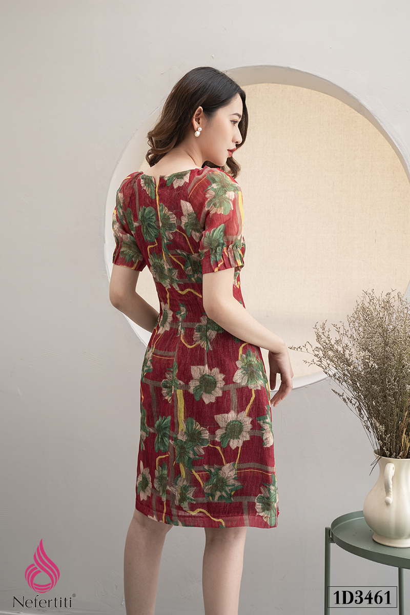 1D3461 - ĐẦM HỌA TIẾT HOA