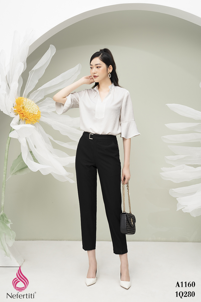 1A1160 - ÁO SƠ MI LỤA CÁCH ĐIỆU