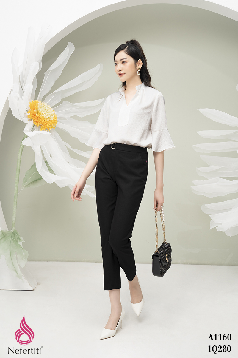 1A1160 - ÁO SƠ MI LỤA CÁCH ĐIỆU