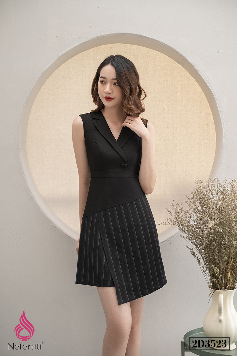 2D3523 - ĐẦM CỔ VEST THANH LỊCH