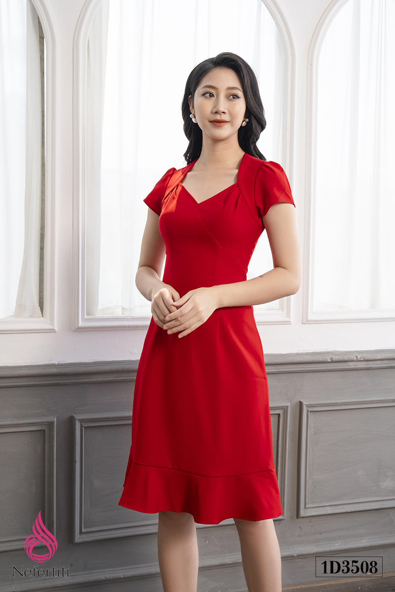 1D3508 - ĐẦM DÁNG A CỔ CÁCH ĐIỆU
