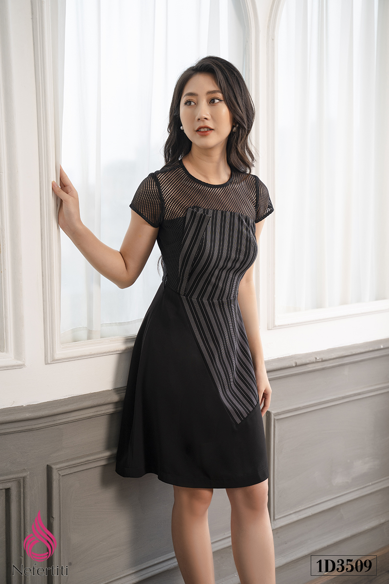 1D3509 - ĐẦM ĐEN PHỐI LƯỚI