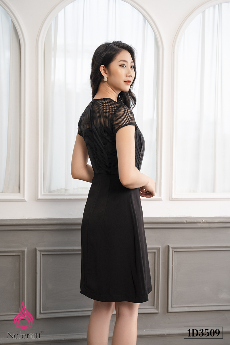 1D3509 - ĐẦM ĐEN PHỐI LƯỚI