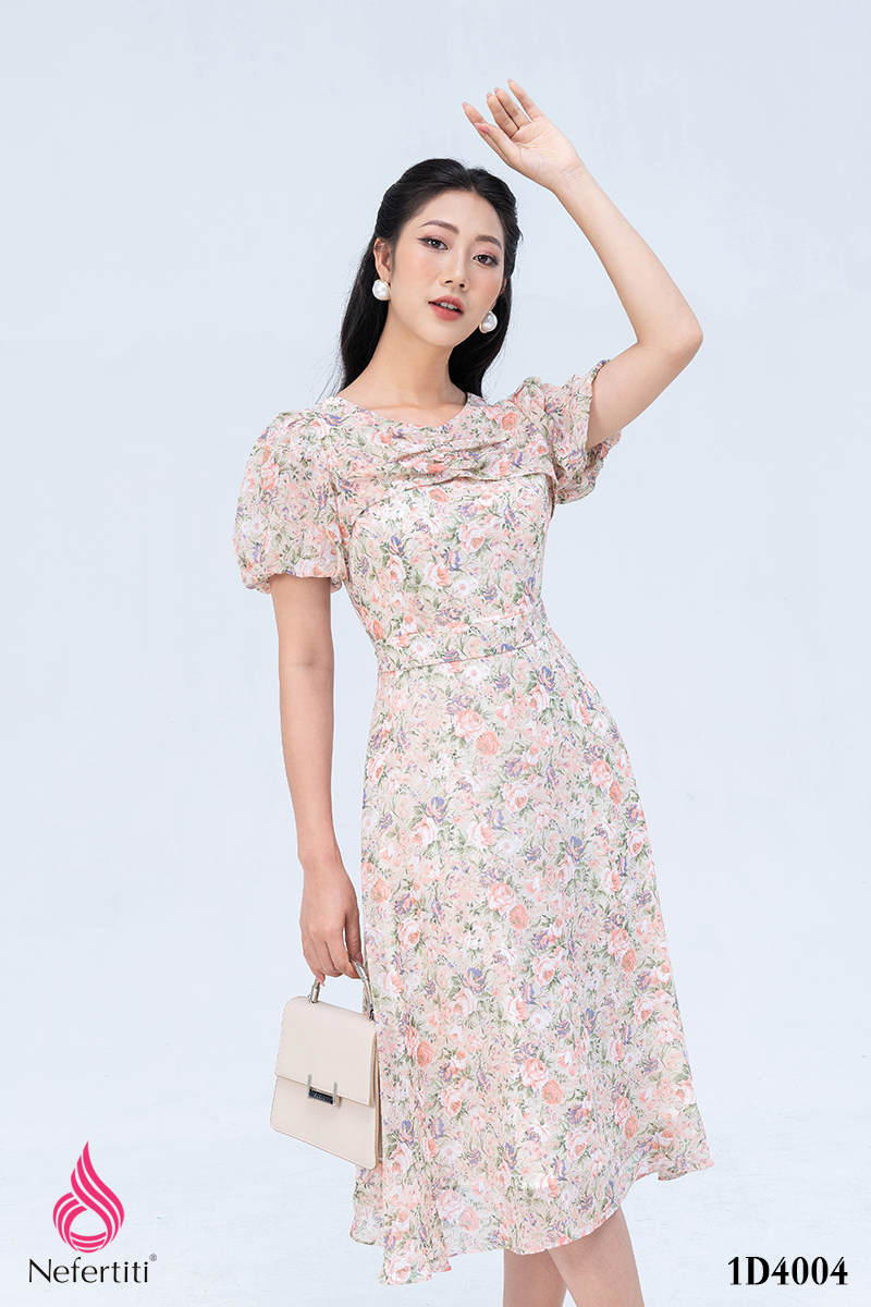 1D4004 - ĐẦM ROSSY HỌA TIẾT