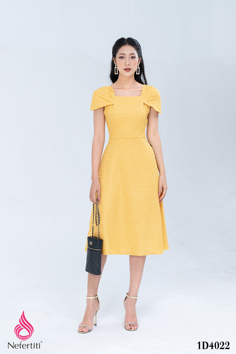 1D4022 - ĐẦM VÀNG DÁNG DÀI SANG TRỌNG | Nefertiti Fashion