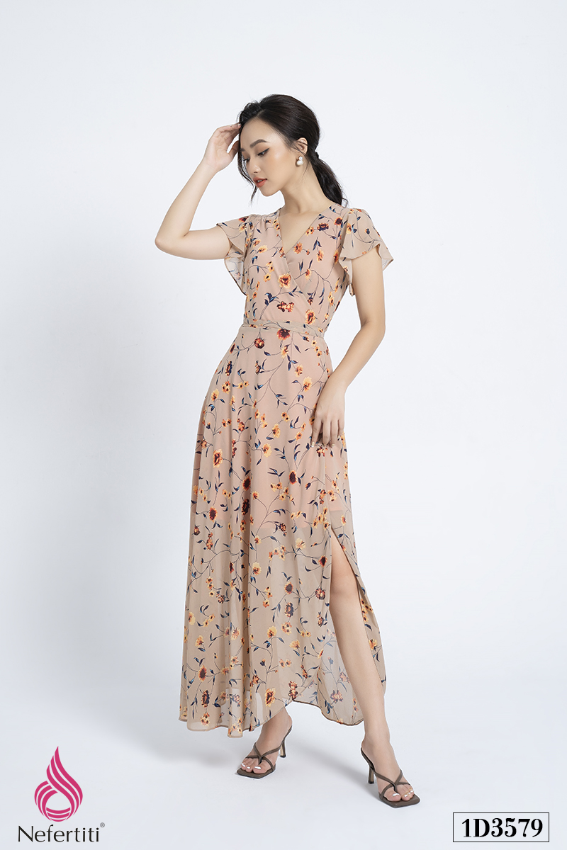 1D3579 - ĐẦM MAXI HỌA TIẾT