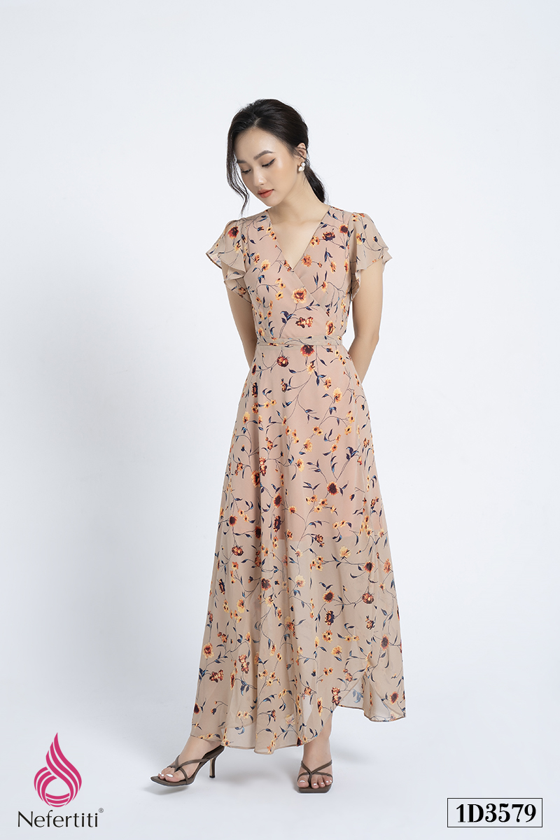 1D3579 - ĐẦM MAXI HỌA TIẾT