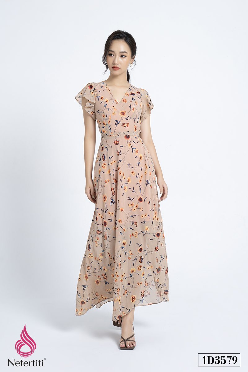 1D3579 - ĐẦM MAXI HỌA TIẾT