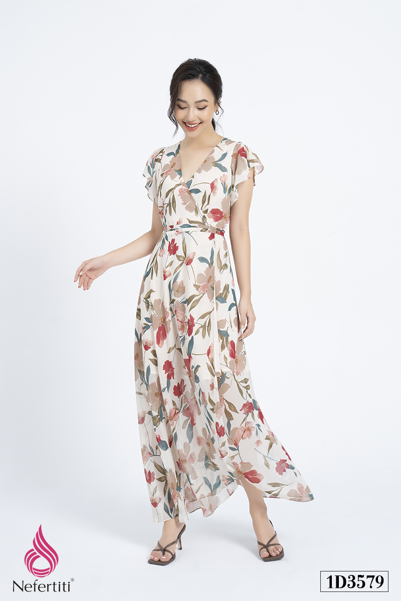 1D3579 - ĐẦM MAXI HỌA TIẾT