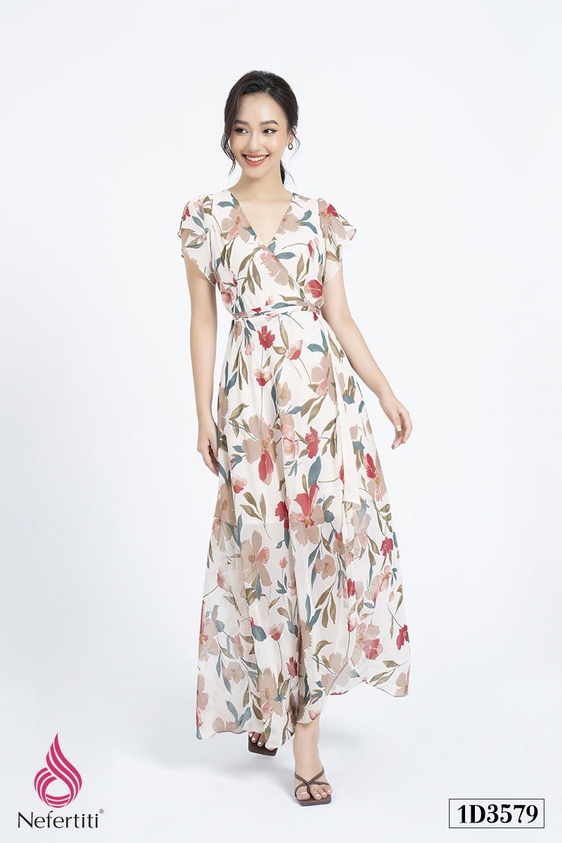 1D3579 - ĐẦM MAXI HỌA TIẾT