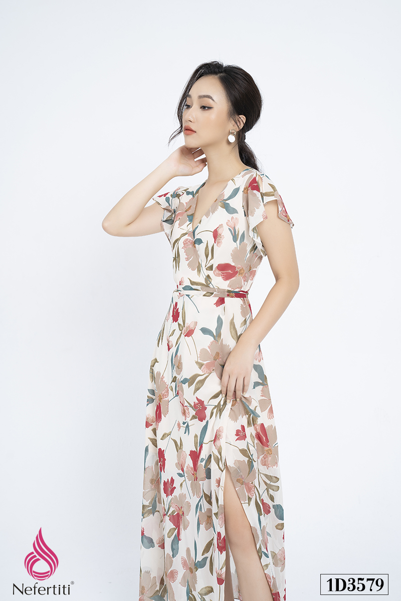 1D3579 - ĐẦM MAXI HỌA TIẾT