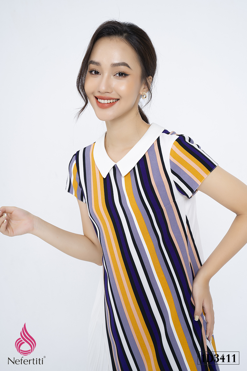 1D3411 - ĐẦM HỌA TIẾT KẺ