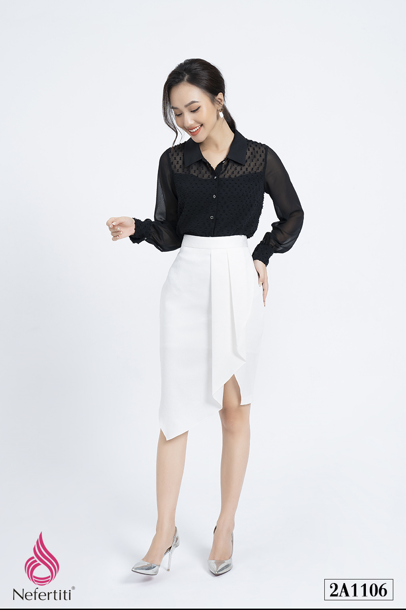 2A1106 - SƠ MI VOAN CỔ ĐỨC