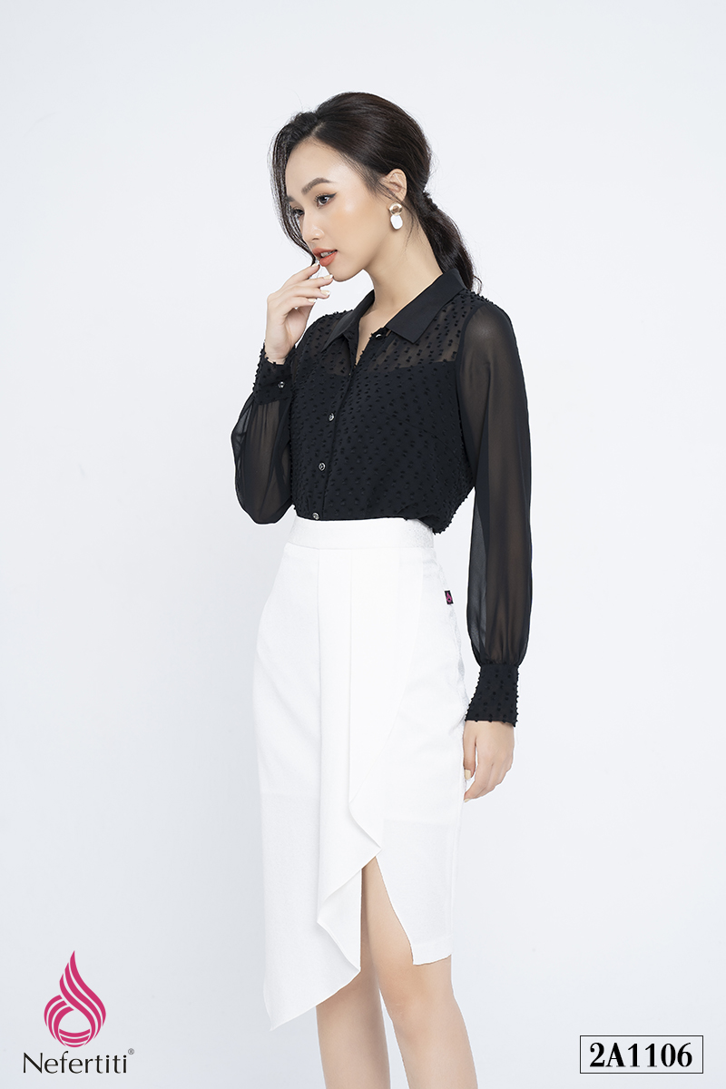 2A1106 - SƠ MI VOAN CỔ ĐỨC