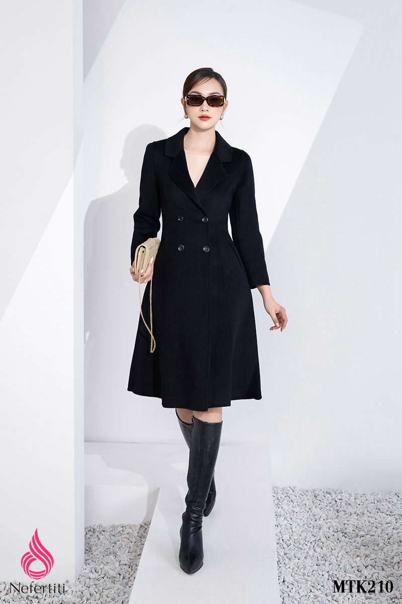 3MTK210 - ÁO MĂNG TÔ DẠ LÔNG CỪU DÁNG DÀI