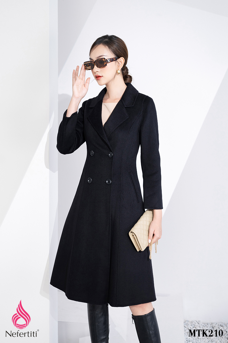 3MTK210 - ÁO MĂNG TÔ DẠ LÔNG CỪU DÁNG DÀI