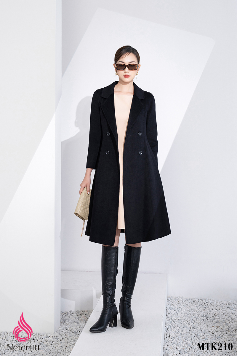 3MTK210 - ÁO MĂNG TÔ DẠ LÔNG CỪU DÁNG DÀI