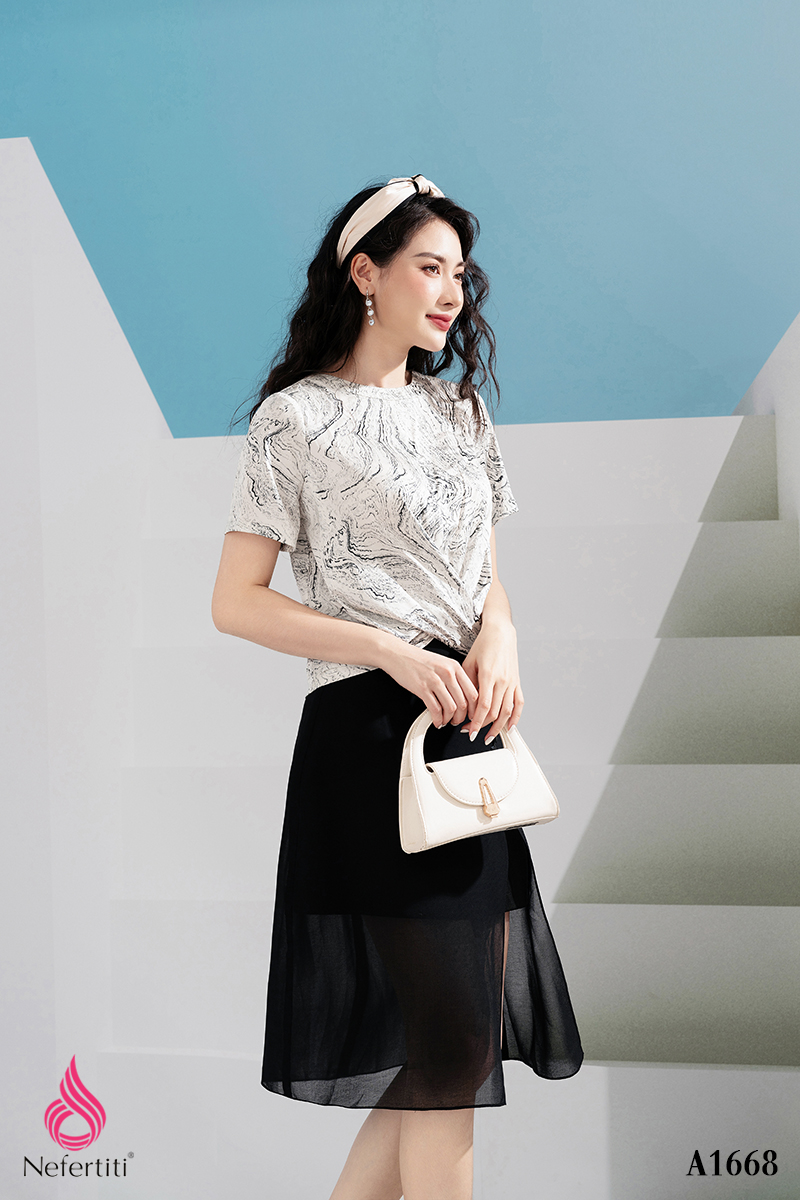 1A1668 - ÁO SƠ MI VẠT XOẮN