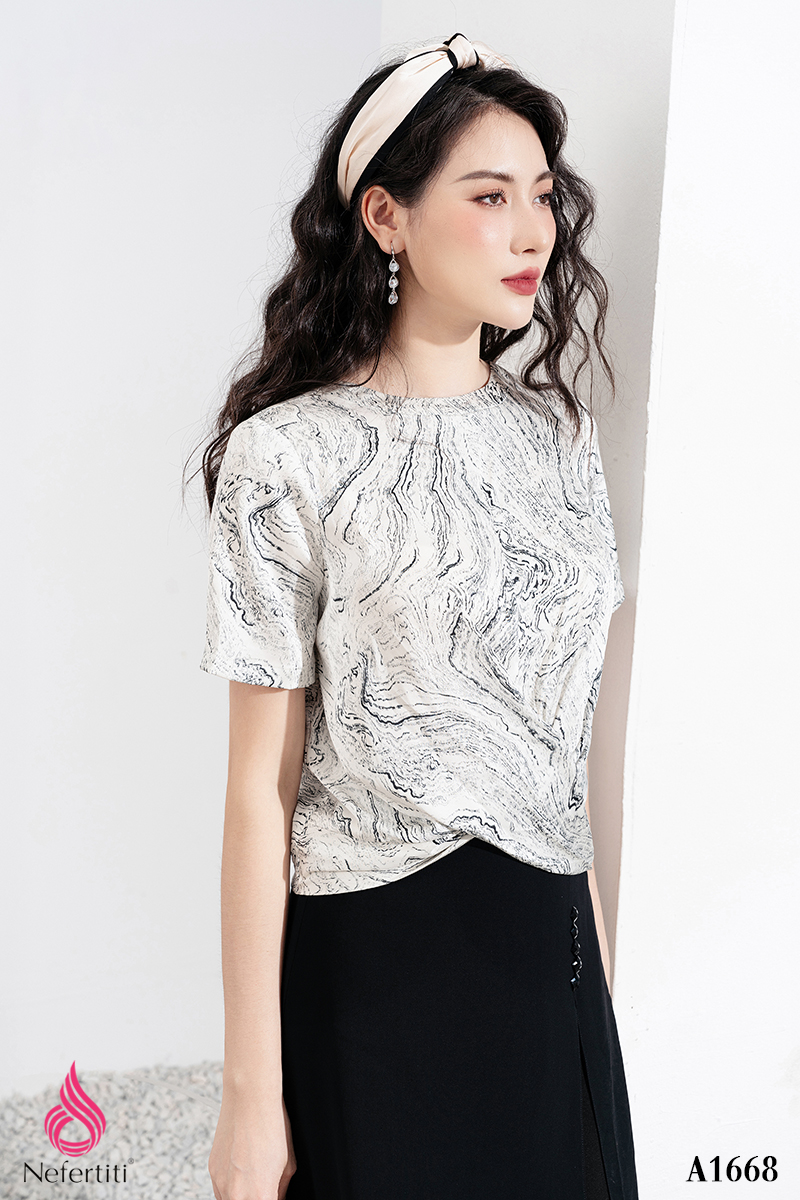 1A1668 - ÁO SƠ MI VẠT XOẮN