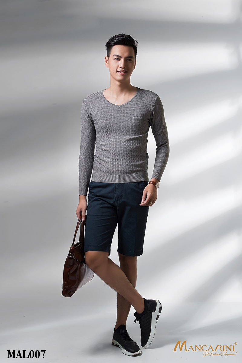 MAL007 - ÁO LEN NAM MÀU XÁM