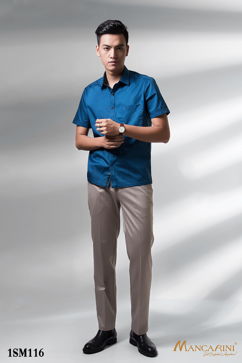 1SM116 - SƠ MI NAM NGẮN TAY