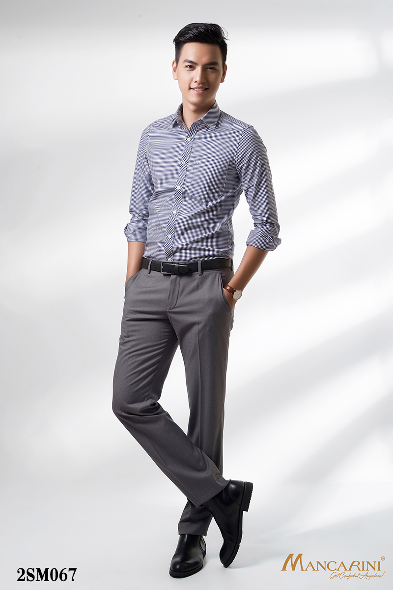 2SM067 - SƠ MI HỌA TIẾT KẺ