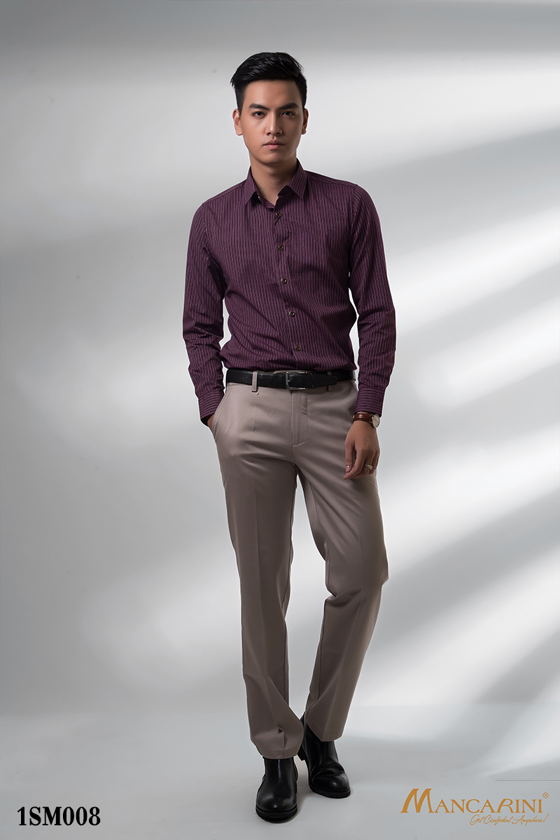 2SM008 - SƠ MI TÍM KẺ SỌC