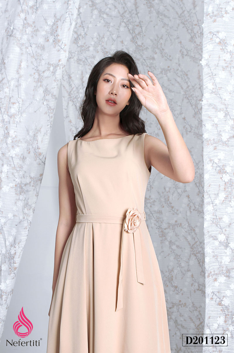 1D201123 - ĐẦM VẠT CHÉO XẾP LI