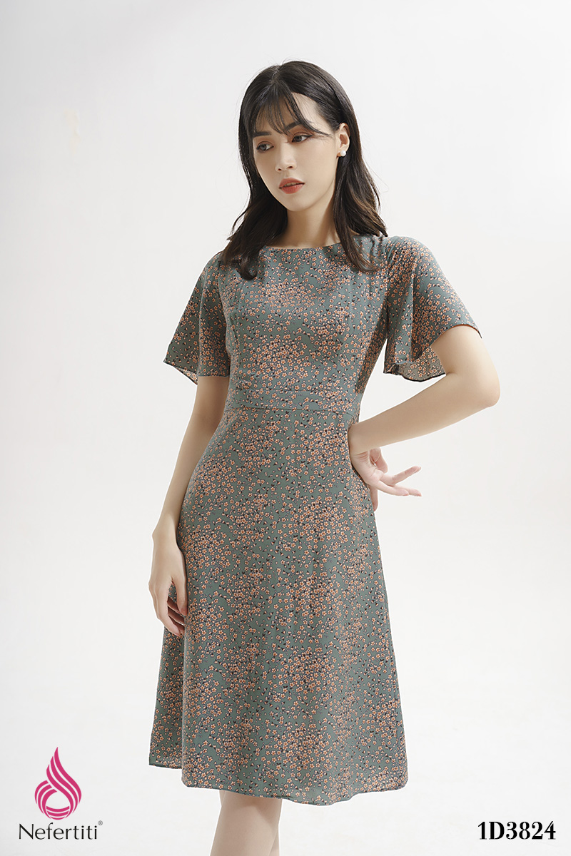 1D3824 - ĐẦM HOA NHÍ DÁNG A