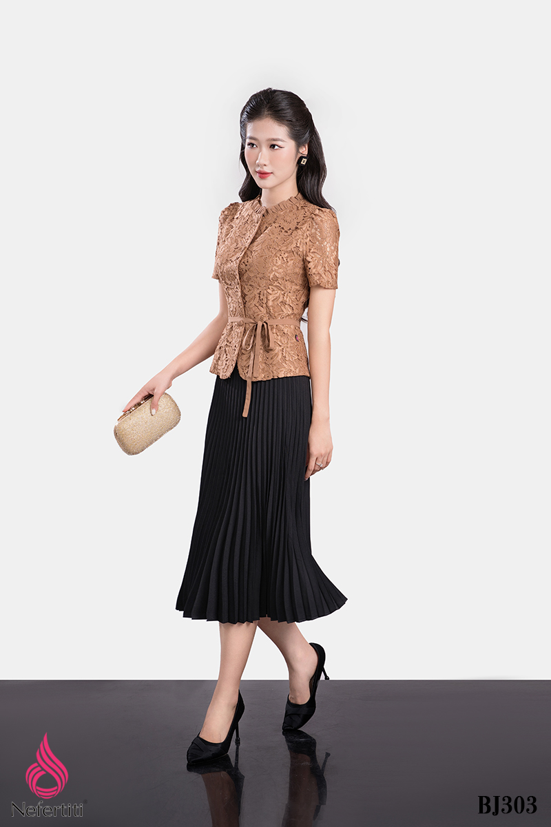 1BJ303 - SET ÁO + CHÂN VÁY THANH LỊCH