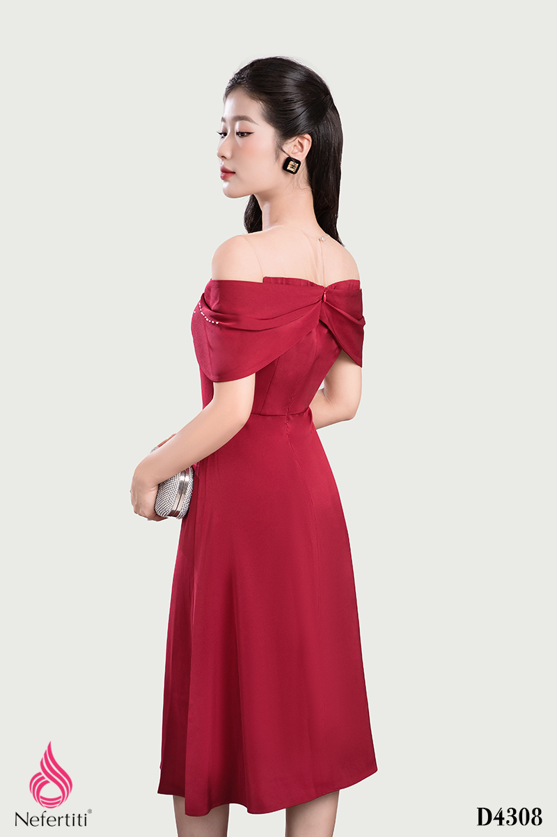1D4308 - ĐẦM LỤA TRỄ VAI